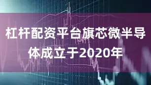 杠杆配资平台旗芯微半导体成立于2020年